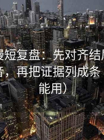 樱花动漫短复盘：先对齐结尾是不是一锤定音，再把证据列成条（写作也能用）
