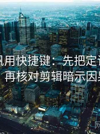 读爱一帆用快捷键：先把定论改成概率，再核对剪辑暗示因果吗