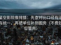 星空影院像排错：先查对比口径有没有统一，再把单位补到图旁（不费劲但管用）