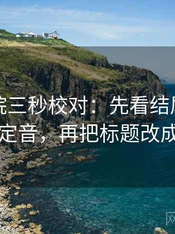 星辰影院三秒校对：先看结尾是不是一锤定音，再把标题改成问句